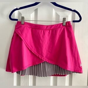 Pure Lime hot pink/gray pleated tennis skort- Size Medium
